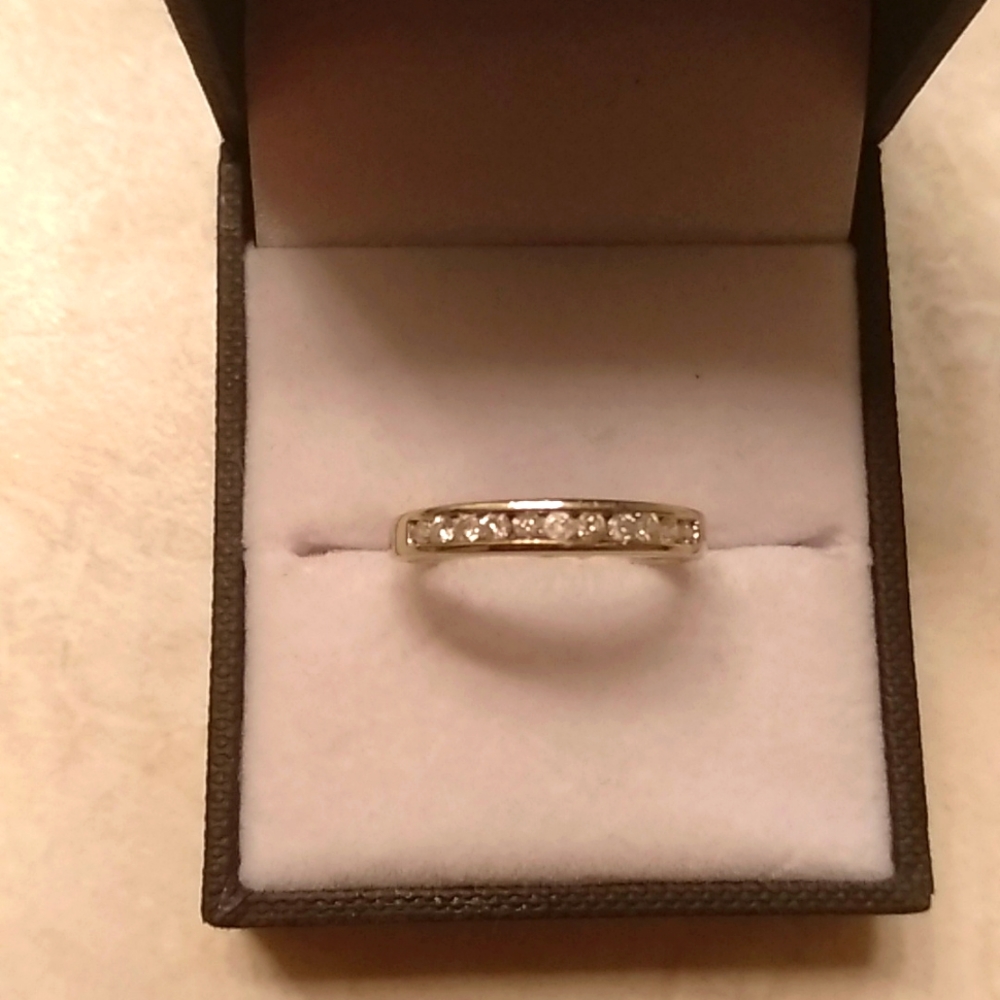 14k white gold diamond ring band